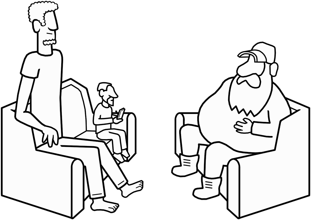 Tall Short Fat trio of dudes